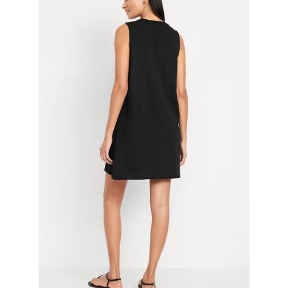 Women's 2X T-Shirt Dress Black Old Navy Sleeveless Rib Knit Crew Neck NWT - Picture 2 of 2